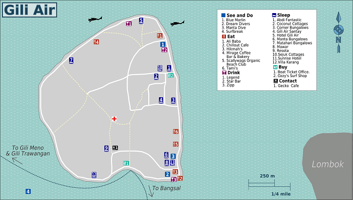 Gili Air Map